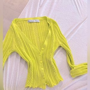 Berhska lime green long sleeve top